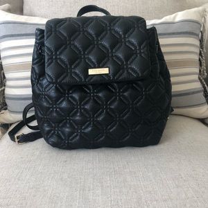EUC KATE SPADE BLACK QUILTED BACKPACK